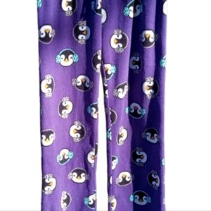 Fleece Pants Penguins with Earmuffs
